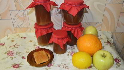 Рецепт Яблочного повидла с цитрусами