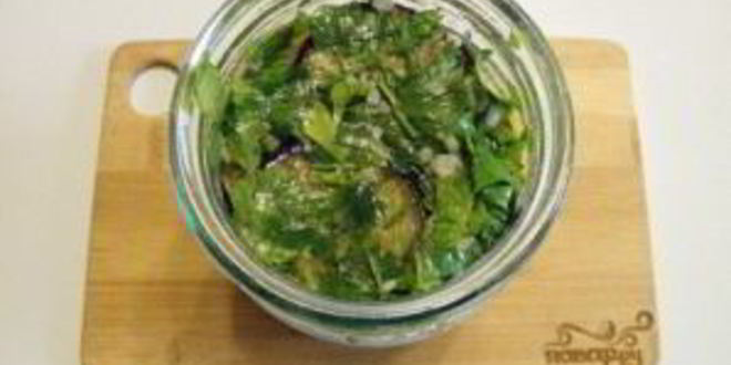 Рецепт синеньких с морковкой и чесноком на зиму