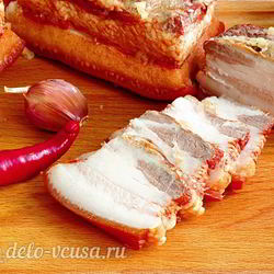 Рецепт Сала в луковой шелухе в мультиварке