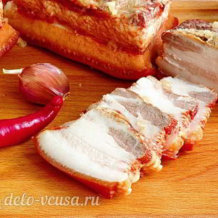 Рецепт Сала в луковой шелухе в мультиварке