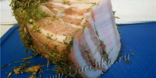 Рецепт соленого сала