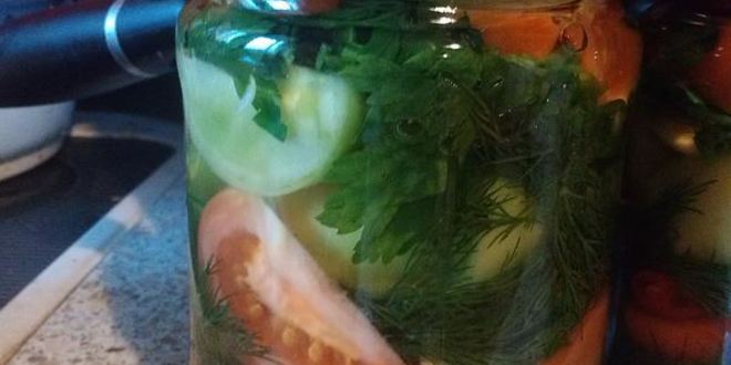 Рецепт соленых зеленых помидоров по-грузински