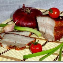 Рецепт Засола сало в луковой шелухе