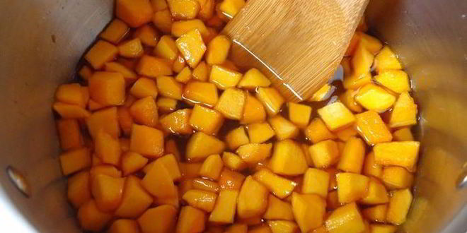 Рецепт мятна-шоколадного варенье с тыквой