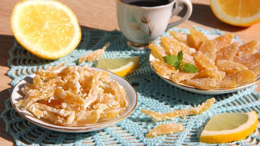 Рецепт цукатов из лимонной кожуры