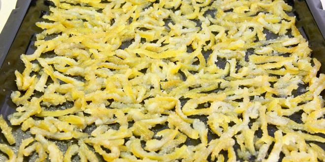 Рецепт цукатов из лимонной кожуры
