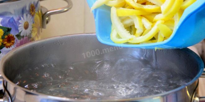 Рецепт цукатов из лимонной кожуры