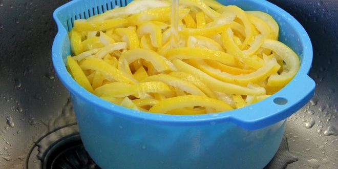Рецепт цукатов из лимонной кожуры