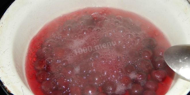 Рецепт варенья из вишни пятиминутка с косточками