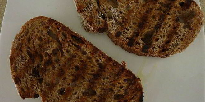 Рецепт брускетты с жареным перцем