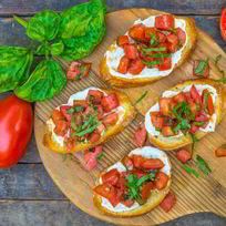 Рецепт Брускетты с базиликом