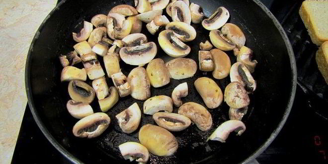 Рецепт брускетты с грибами