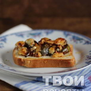 Рецепт Брускетты с инжиром и дор блю