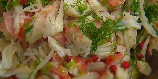 Рецепт брускетты с крабами