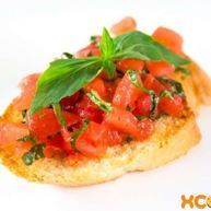 Рецепт Брускетты с помидорами и базиликом