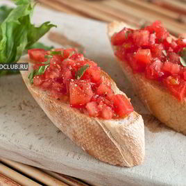 Рецепт Брускетты с помидорами