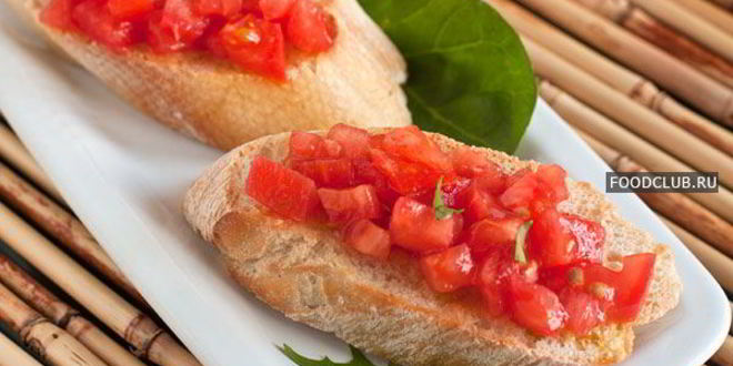 Рецепт брускетты с помидорами