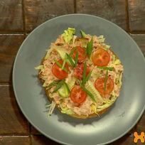 Брускетта с семгой