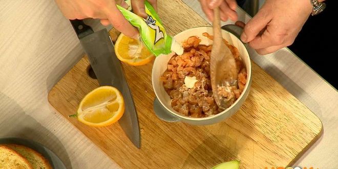 Рецепт брускетты с семгой