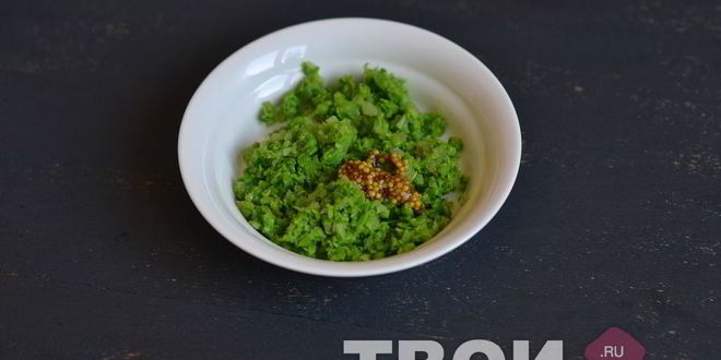 Рецепт брускетты с зеленым горошком