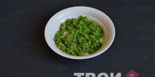 Рецепт брускетты с зеленым горошком