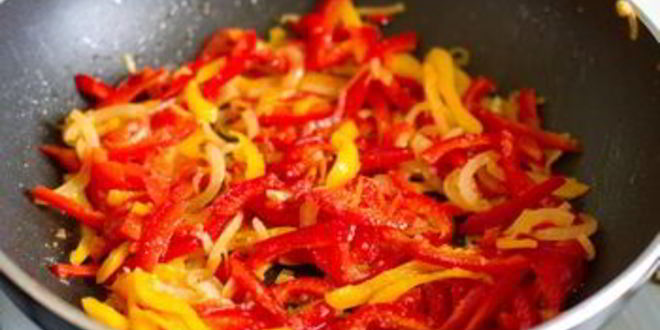 Рецепт брускетты с жареным сладким перцем