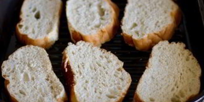 Рецепт брускетты с жареным сладким перцем