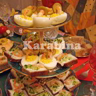 Рецепт Бутербродов с яйцом и креветками