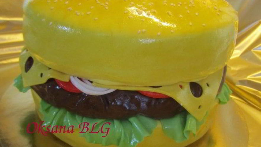 Рецепт бисквитного торта гамбургер