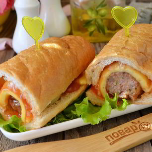 Рецепт Бургера с фрикадельками