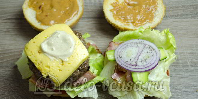 Рецепт гамбургера с говядиной