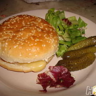 Рецепт Гамбургера с грибами и белым вином