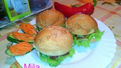 Рецепт Гамбургеров с корейской морковкой