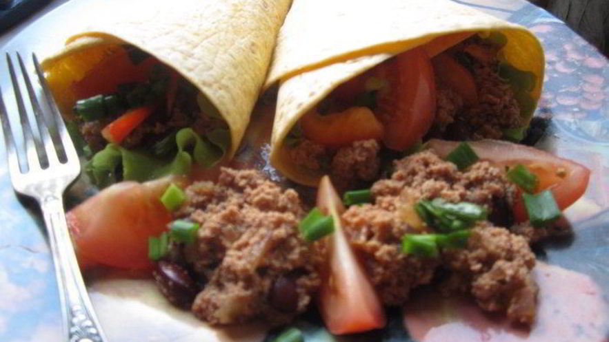 Рецепт буррито с фасолью и фаршем