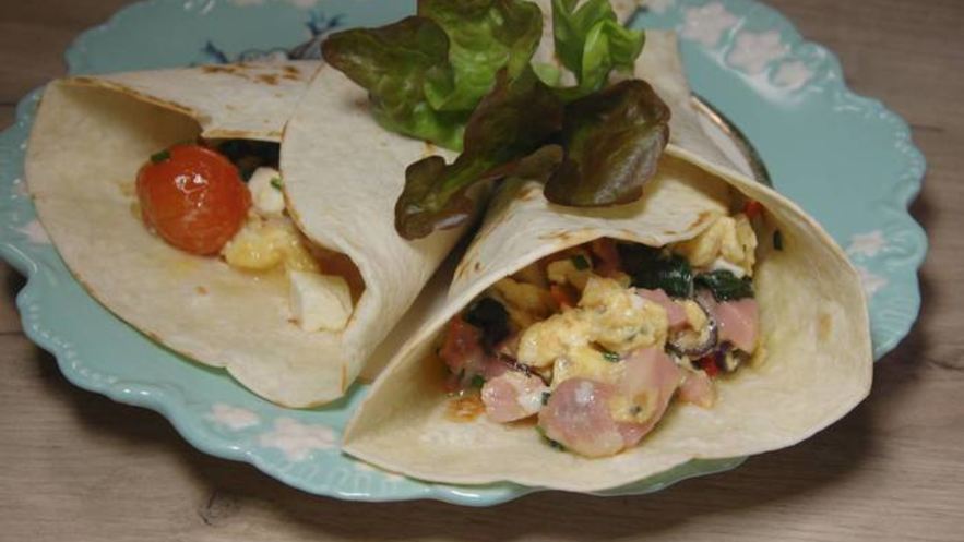 Рецепт буррито с индейкой, беконом и шпинатом