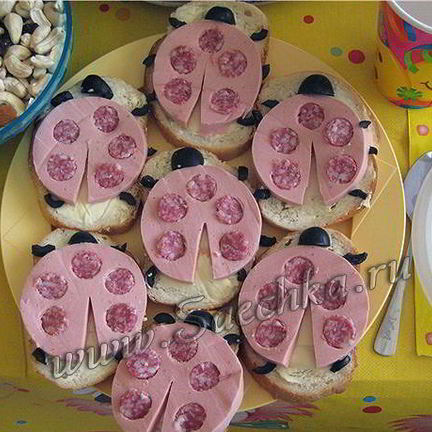 Рецепт Бутерброда Божья коровка