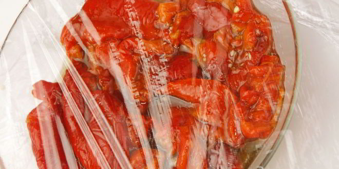 Рецепт бутерброда с творожным сыром и печеным перцем