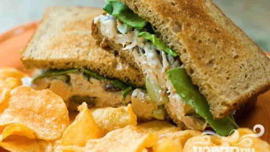 Рецепт бутербродов с куриным салатом