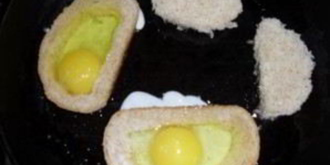 Рецепт бутербродов с яйцом на сковороде