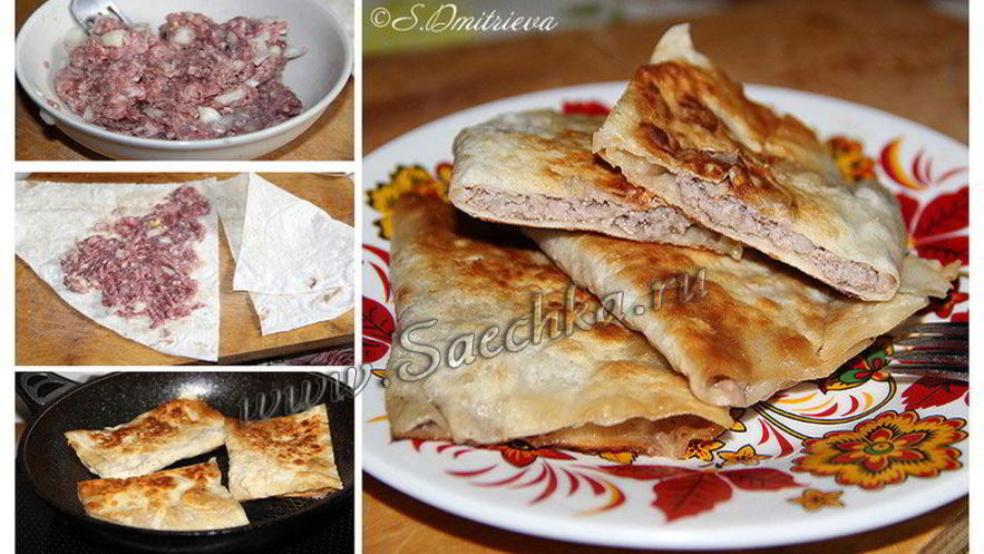 Рецепт ленивых чебуреков