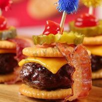 Рецепт Канапе чизбургер