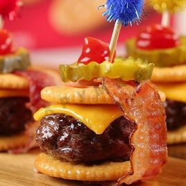 Рецепт Канапе чизбургер