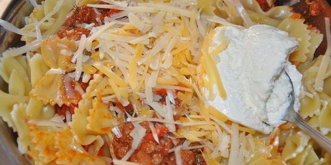 Рецепт запеченной пасты чизбургер