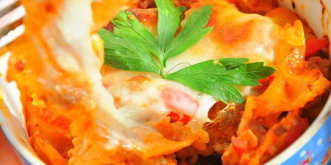 Рецепт запеченной пасты чизбургер