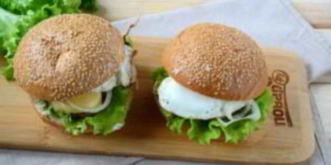 Рецепт завтрака в чизбургере