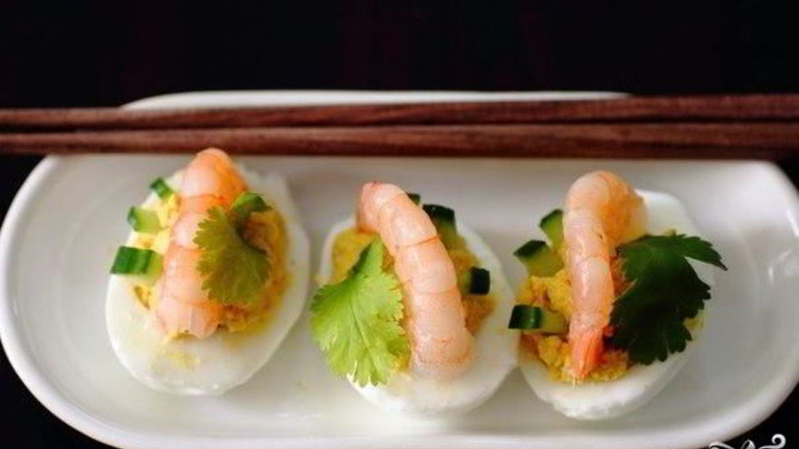 Рецепт фаршированных яиц фьюжн