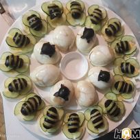 Рецепт Фаршированных яиц Пчелки