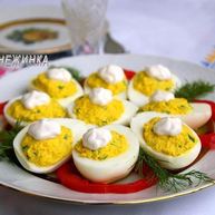 Рецепт Фаршированных яиц под майонезом