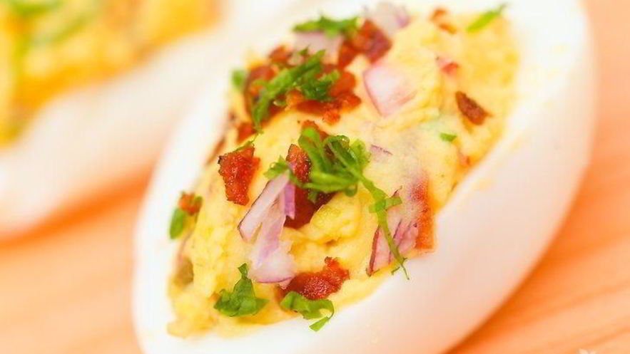 Рецепт фаршированных яиц с авокадо