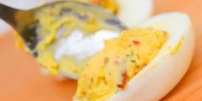 Рецепт фаршированных яиц с авокадо